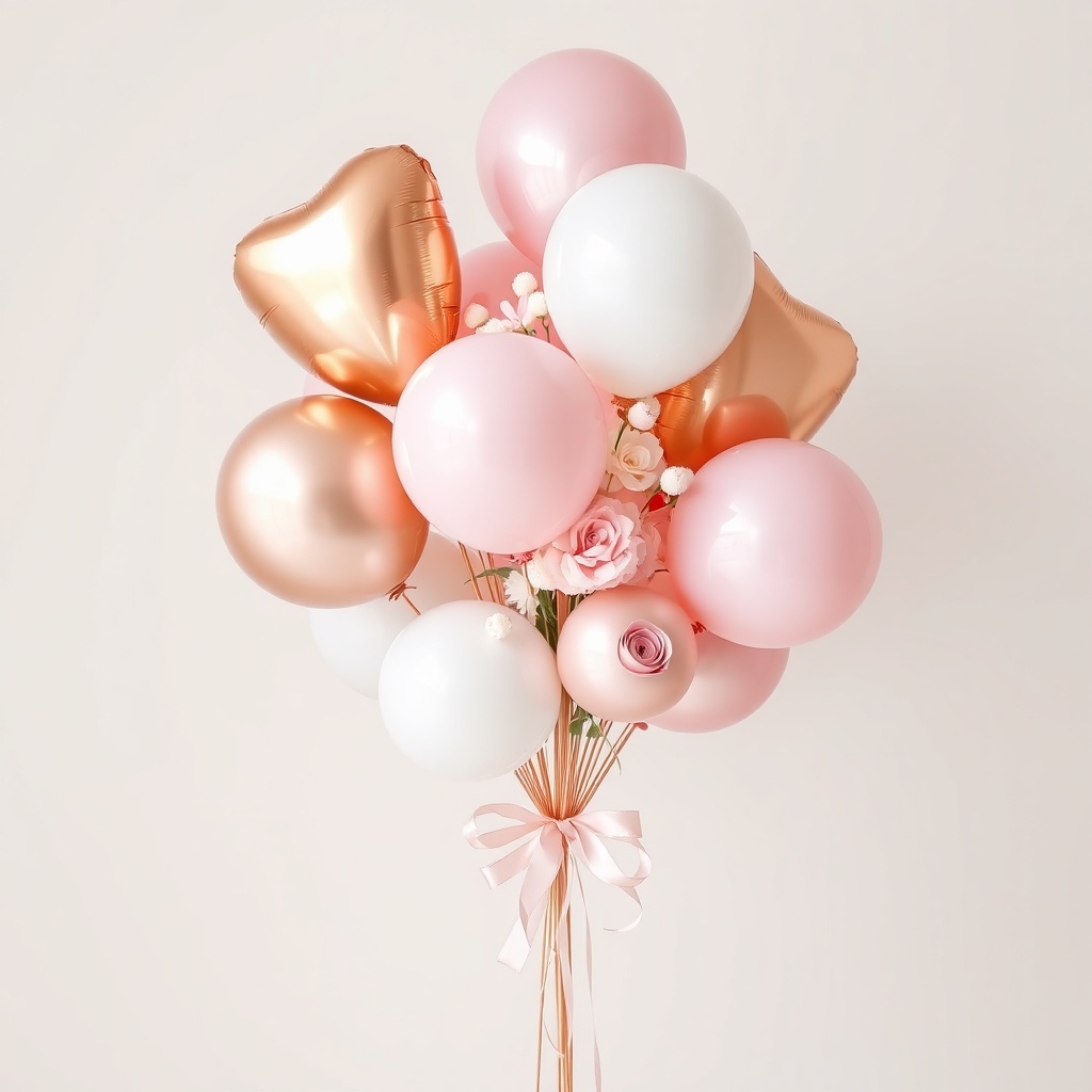 Ramo de globos con flores